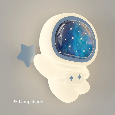 Cartoon astronaut wall lamp