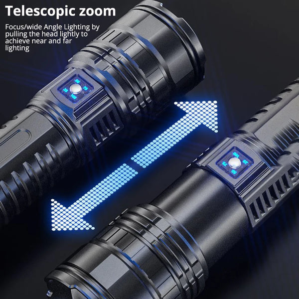 Most powerful tactical LED flashlight, 15000 mAh