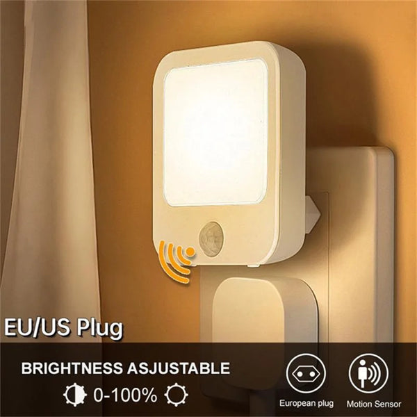 LED Night Lights with Motion Sensor and Adjustable Light for Closet, Bedside, Bedroom, Hallway, Wireless Night Lighting
