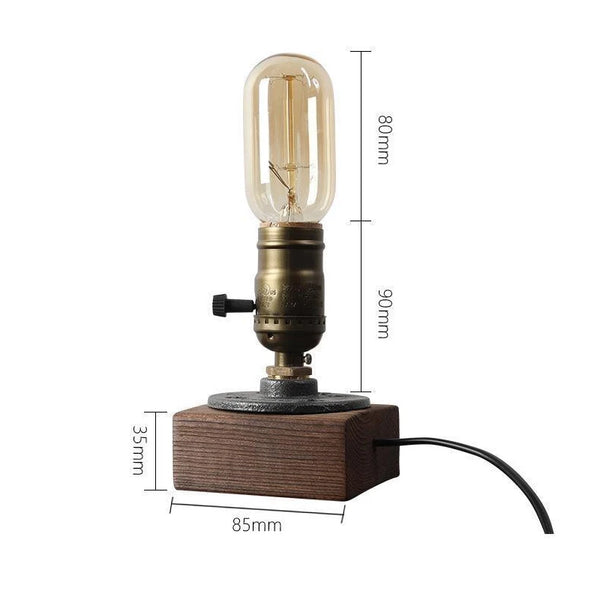 Retro water pipe table lamp
