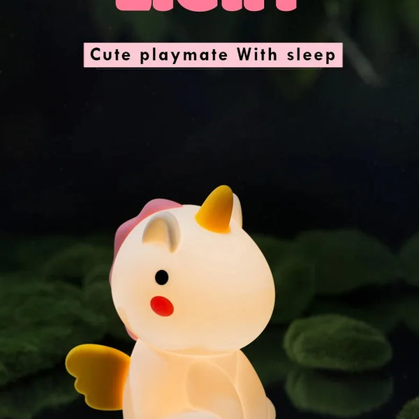 Cute silicone unicorn lamp