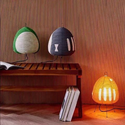 Creative minimalist rice paper LED table lamp, retro decoration