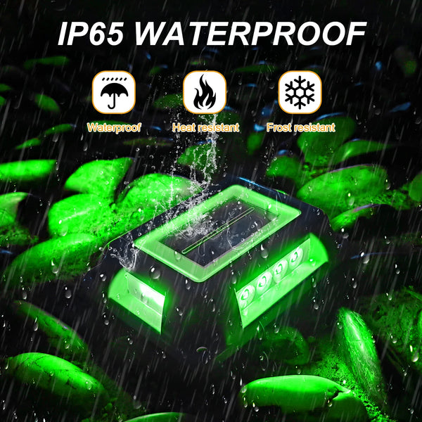 8PCS Solar Underground Deck Lights – IP65 Waterproof LED Spotlights for Garden, Lawn & Street Decor