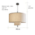 Fabric pendant light with retro design