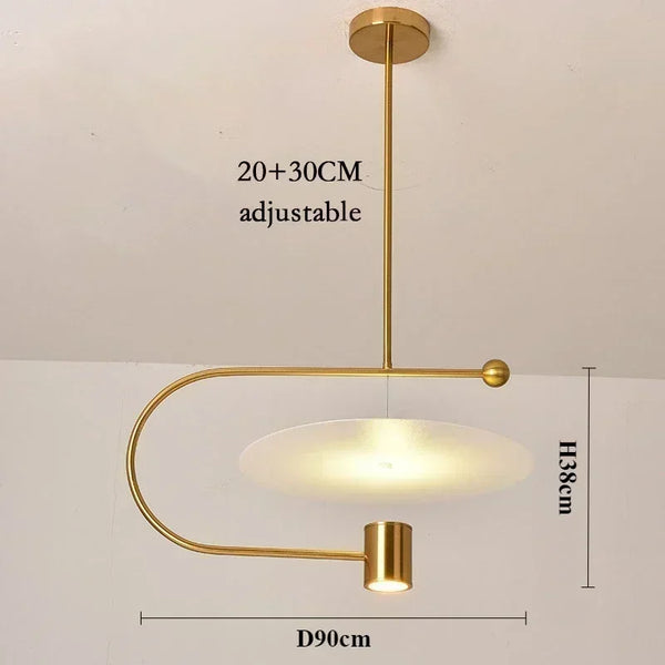 Minimalist acrylic LED pendant light, modern Nordic style