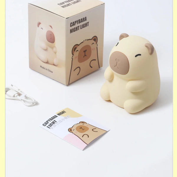 cute capybara silicone lamp