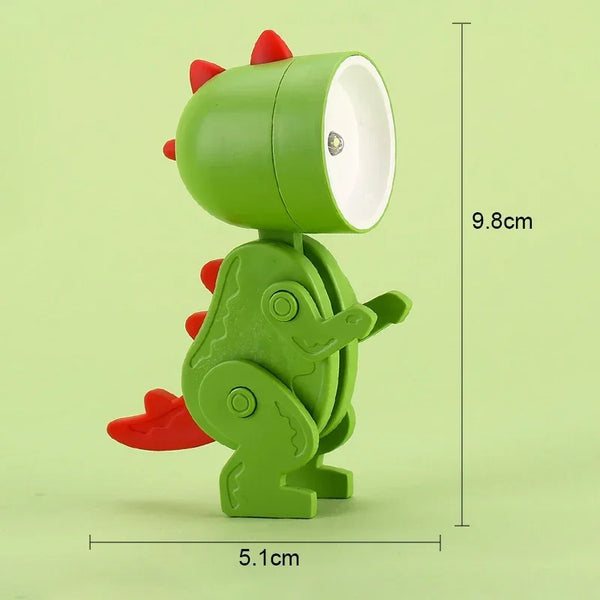 Mini Foldable Magnetic Dinosaur Night Light Battery Operated LED Lamp