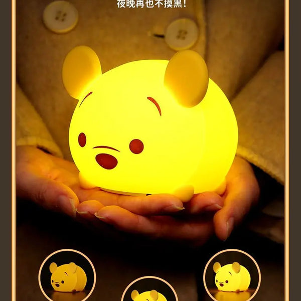 Disney Cartoon Cute Alien Night Light Silicone Bedside Lamp