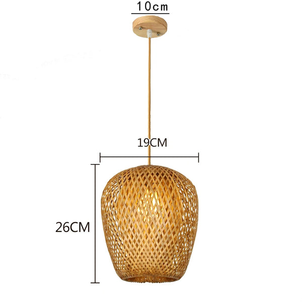 Chinese style hand-knitted bamboo pendant lights