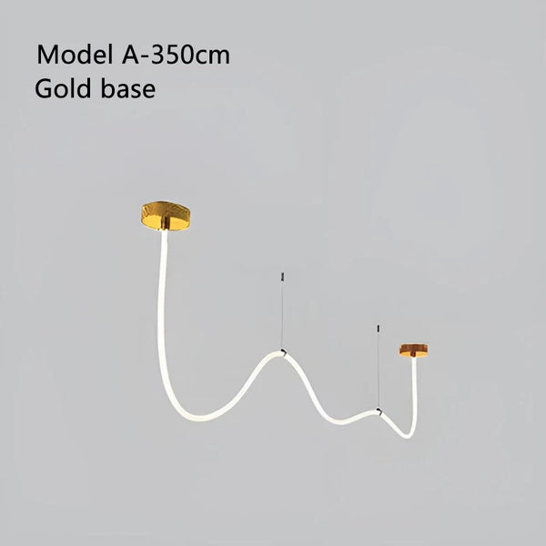 Modern chandelier with 360-degree lighting