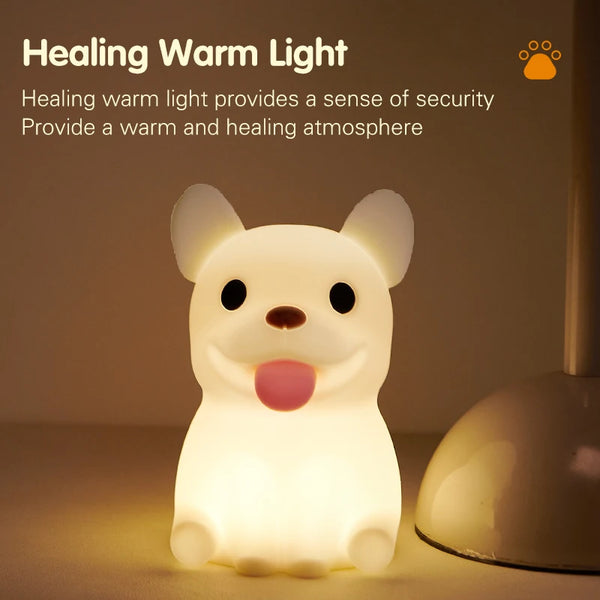 cute Bulldog silicone lamp