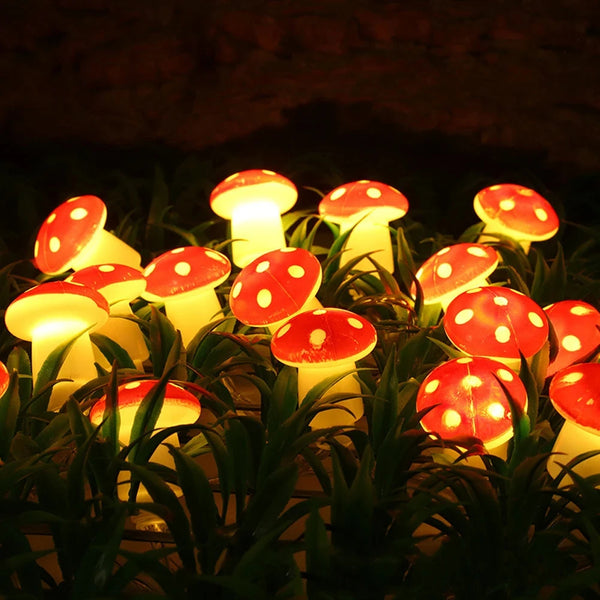 Mushroom LED fairy lights