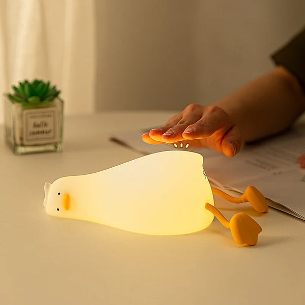 Cute silicone bunny lamp with big face