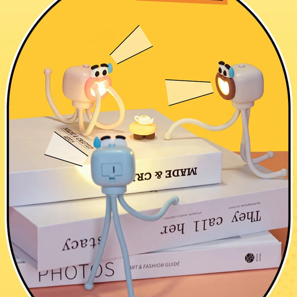 Mini adjustable octopus-shaped table lamp