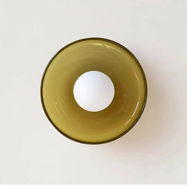 Nordic glass ceiling lamp with one head