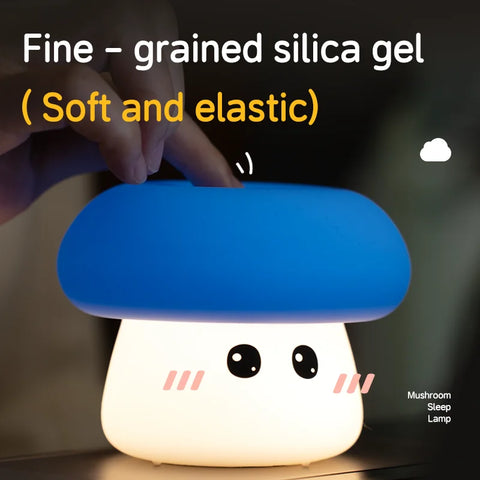 cute mushroom silicone lamp