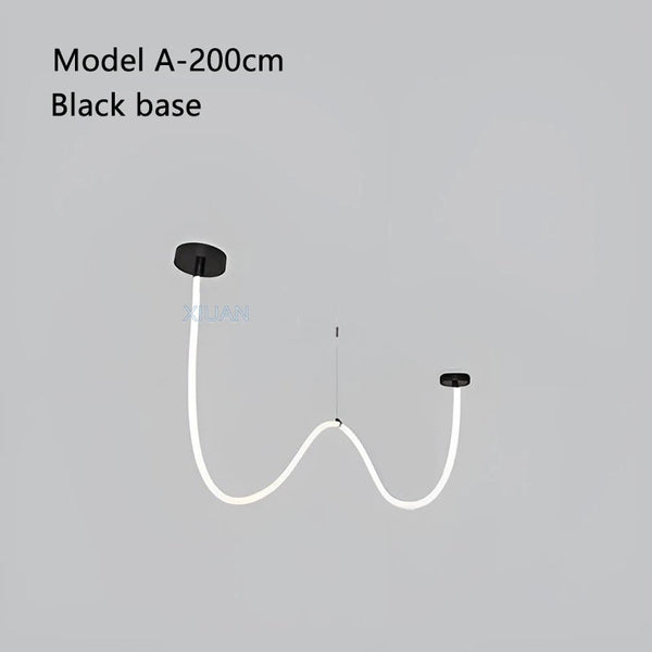 Modern chandelier with 360-degree lighting