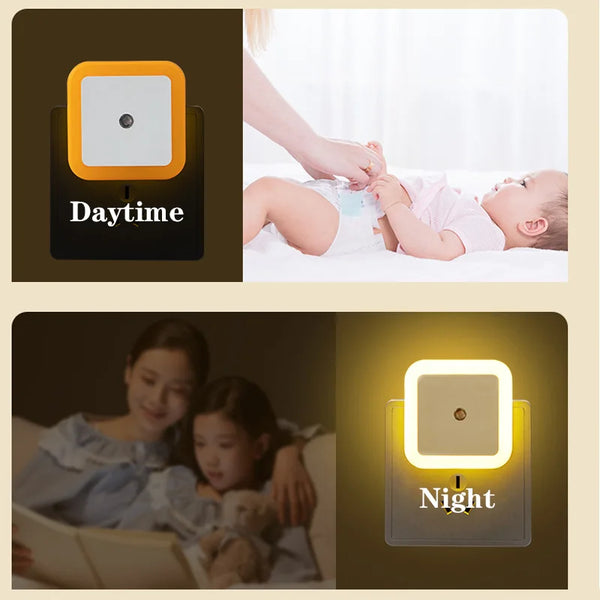 Plug-in Square LED Night Light with Sensor Control