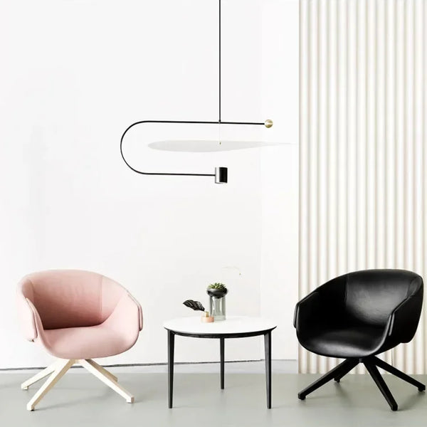 Minimalist acrylic LED pendant light, modern Nordic style