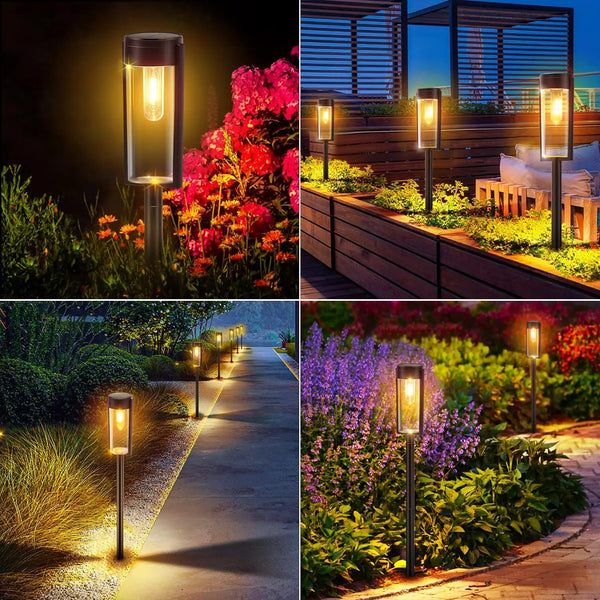 6/12-Pack Upgraded Solar Pathway Lights – Auto On/Off Outdoor Landscape Lighting