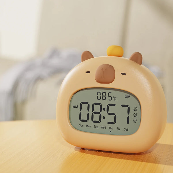 Capybara LED Alarm Clock for Kids