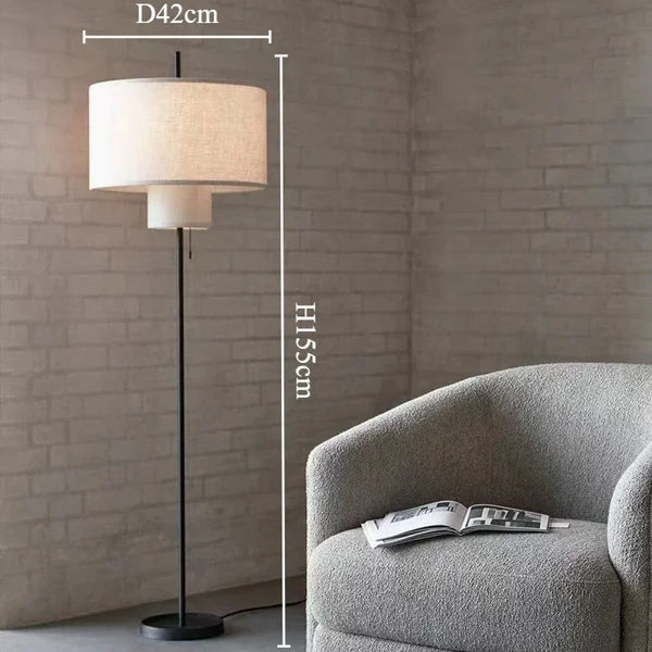 Fabric pendant light with retro design