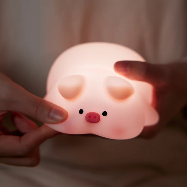 Pink Piggy Silicone Lamp