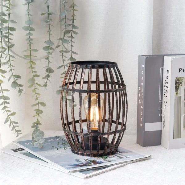 Wireless decorative metal light with battery and 6-hour timer