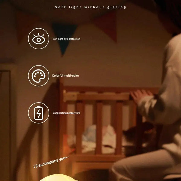 Cute turtle lamp made of silicone and touch sensitive