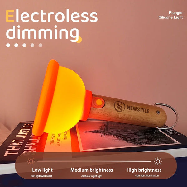 Funny Plunger Silicone Night Light, Creative Halloween