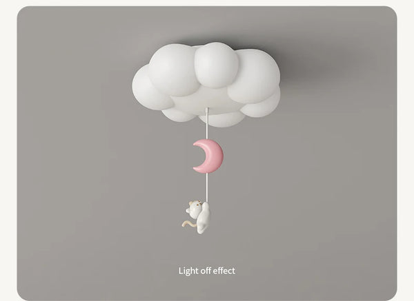 LED ceiling light with star and cloud pendant