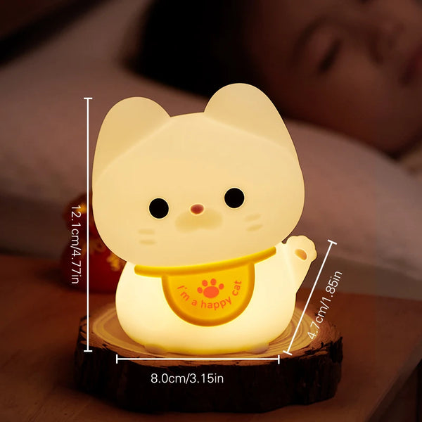 Cute silicone cat lamp