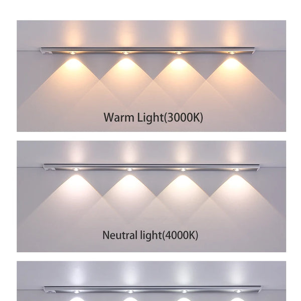 Wireless, ultra-thin LED motion sensor light