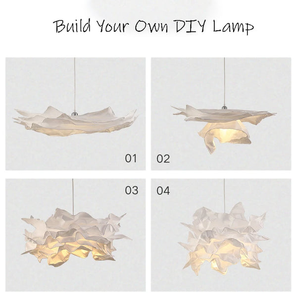 DIY White Paper Cloud Chandelier