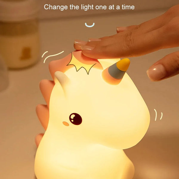 Cute silicone unicorn lamp