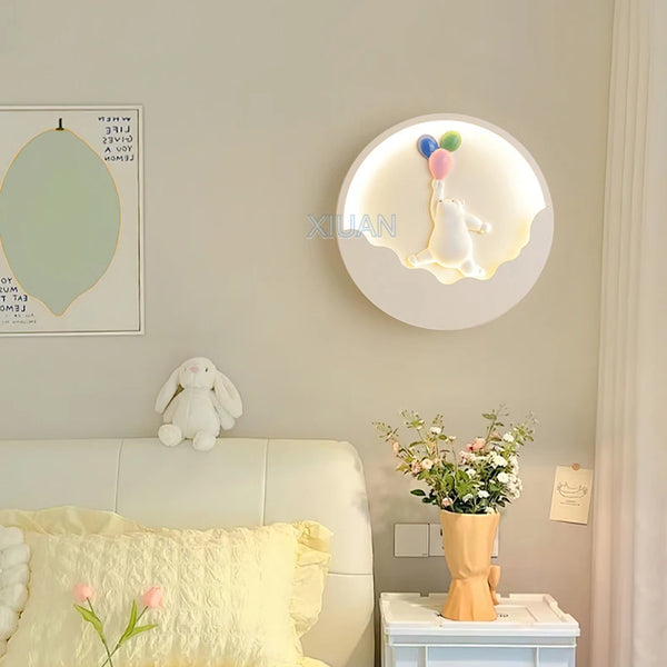 Cartoon Bear Rabbit Wall Lamps