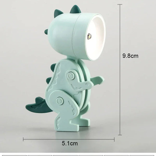 Mini Foldable Magnetic Dinosaur Night Light Battery Operated LED Lamp