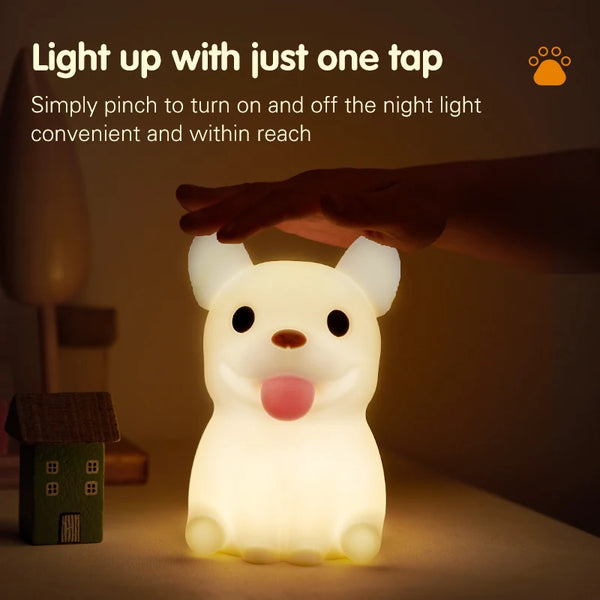 cute Bulldog silicone lamp