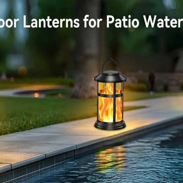2/4-Pack Solar Flame LED Lanterns – 2 Modes Outdoor Lighting for Yard, Garden & Camping