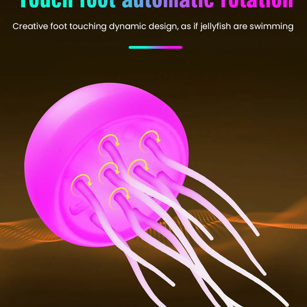 LED bedside lamp with jellyfish design, voice control