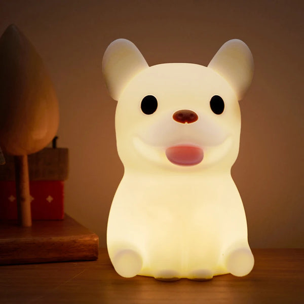 cute Bulldog silicone lamp