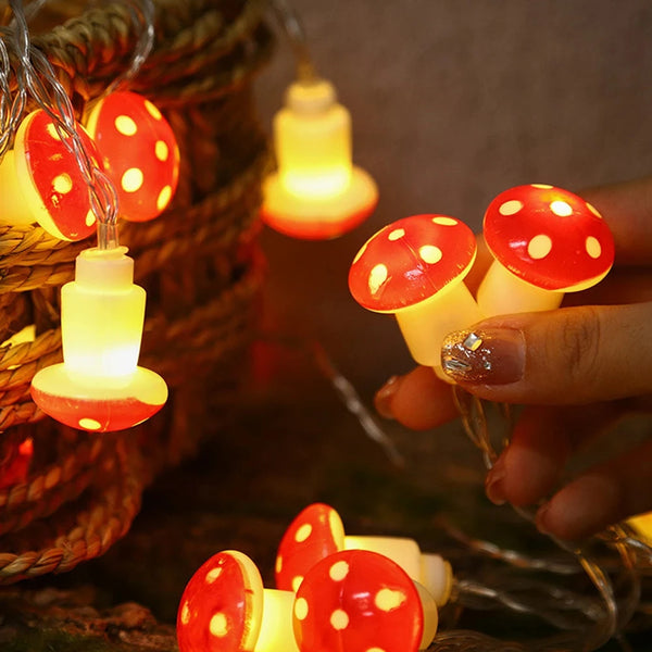 Mushroom LED fairy lights