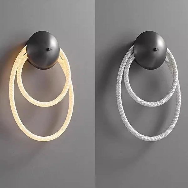 LED light with flexible curved rope