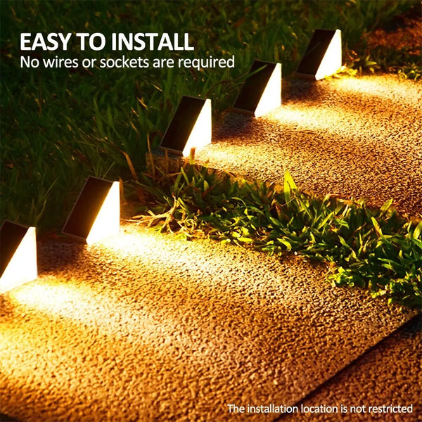 Solar outdoor step lights