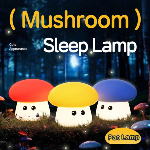 cute mushroom silicone lamp