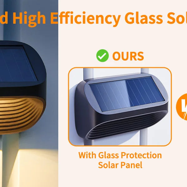 6/12 Pack Fence Lights Solar Powered, Auto On/Off, Solar Deck Lights for Outside Yard Fence Deck Wall Patio Decor