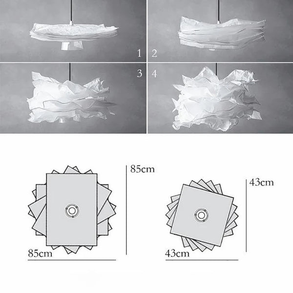 DIY White Paper Cloud Chandelier