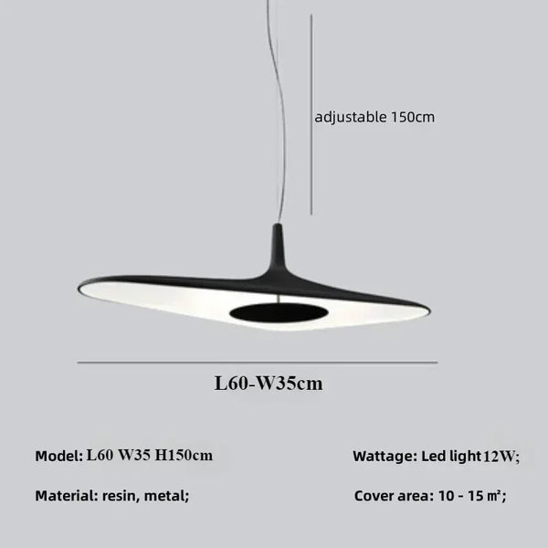 Nordic style modern pendant light irregular resin LED lamp