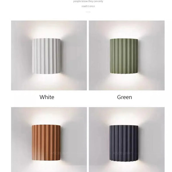 Nordic minimalist resin LED wall light