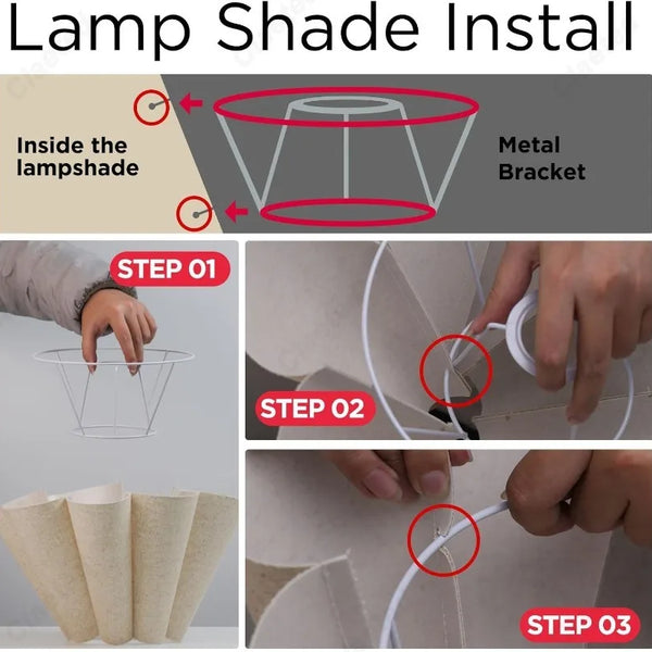 Simple and small LED fabric lampshade